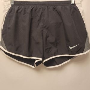 Nike Dri-Fit Running Shorts - Black/White/Gray - Size M